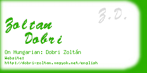 zoltan dobri business card