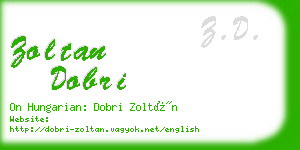 zoltan dobri business card